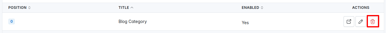 Delete category